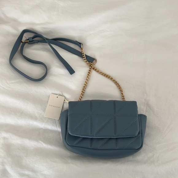 Primark Blue & Gold Quilted Purse - Picture 2 of 11